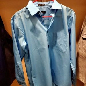 Pierre Cardin: Slim Fit Button Down Light Blue